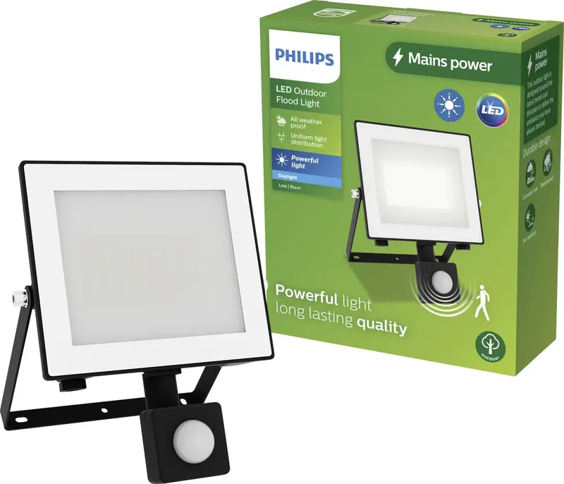 Lois 929004642501 LED-Außenstrahler mit Bewegungsmelder 30 W Leuchtfarben: Kaltweiß de Philips – photo produit