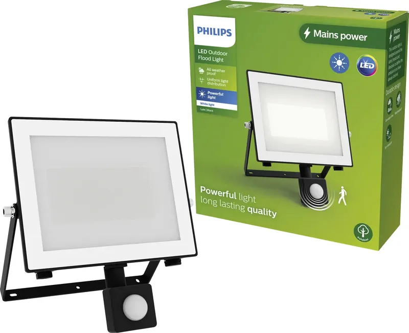 LED Lois 929004642601 LED-buitenschijnwerper met bewegingsmelder 50 W Lichtkleur (naam): Warmwit van Philips – productfoto