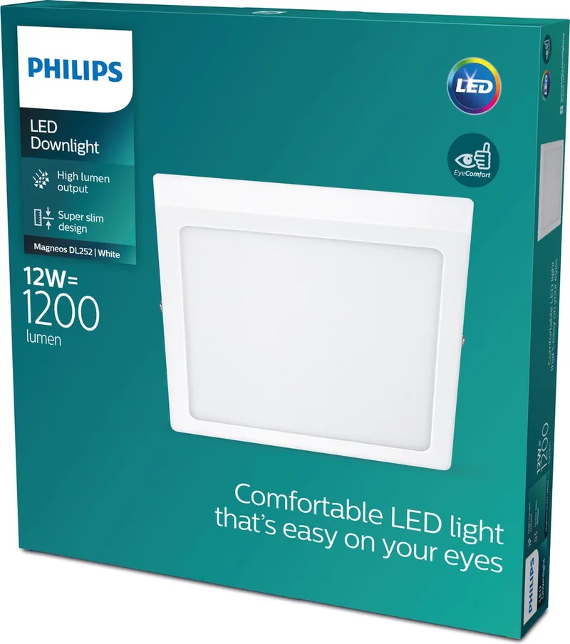 Magneos plafondlamp - vierkant - klein fra Philips i Hvid – produktbillede