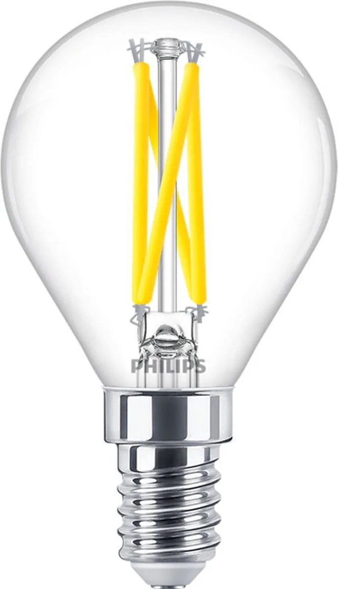 MASTER LED E14 Kogel Filament Helder 2.5W 340lm - 922-927 Dim To Warm | Beste Kleurweergave - Dimbaar - Vervangt 25W de Philips – photo produit