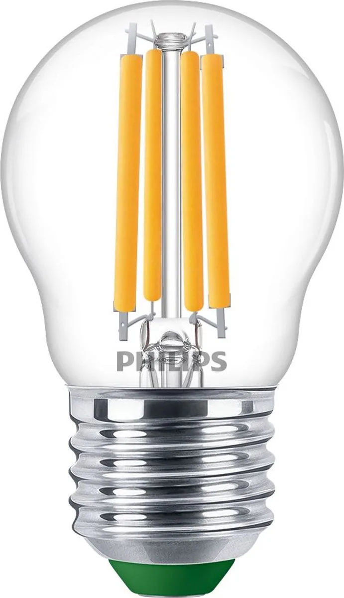 MASTER LED Kaars Ultra Efficient E27 Kogel Helder 2.3W 485lm - 827 Zeer Warm Wit | Vervangt 40W von Philips – Produktfoto