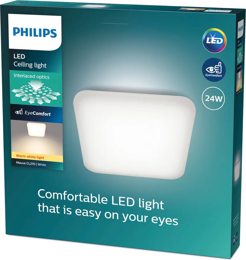 Mauve plafondlamp 2700K 24W van Philips in Wit – productfoto