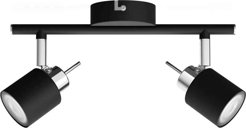 Meranti opbouwspot - 2-lichts de Philips en Noir – photo produit