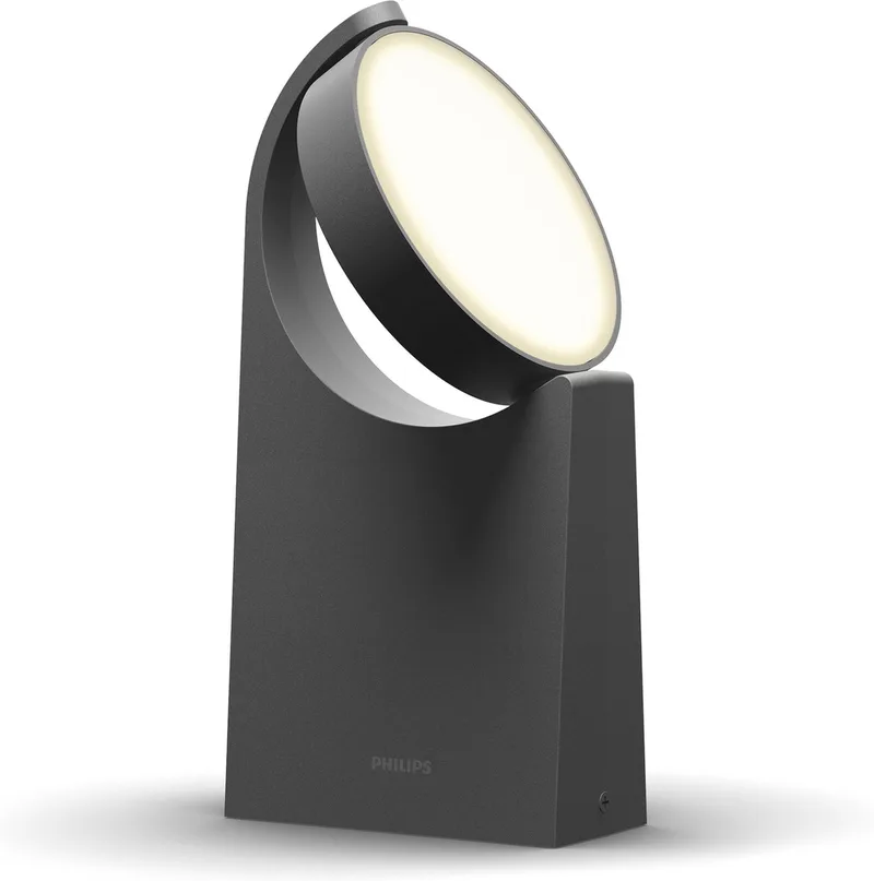 Mimosa sokkellamp voor buiten - warmwit licht - 7 W de Philips en Anthracite – photo produit