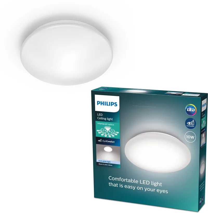 Moire plafonnière - koelwit licht - medium de Philips en Blanc – photo produit