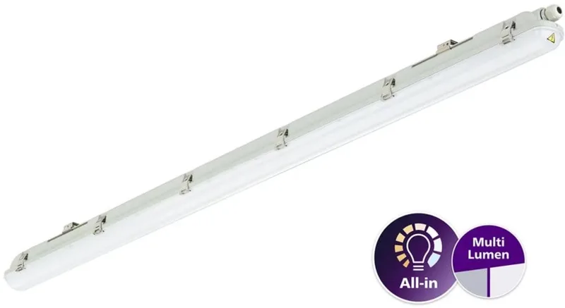 Montagebalk - Waterdicht - Ledinaire - WT065C - 30/53W - 4100/6800lm - 840 Koel Wit - 150cm van Philips in Donkergroen – productfoto