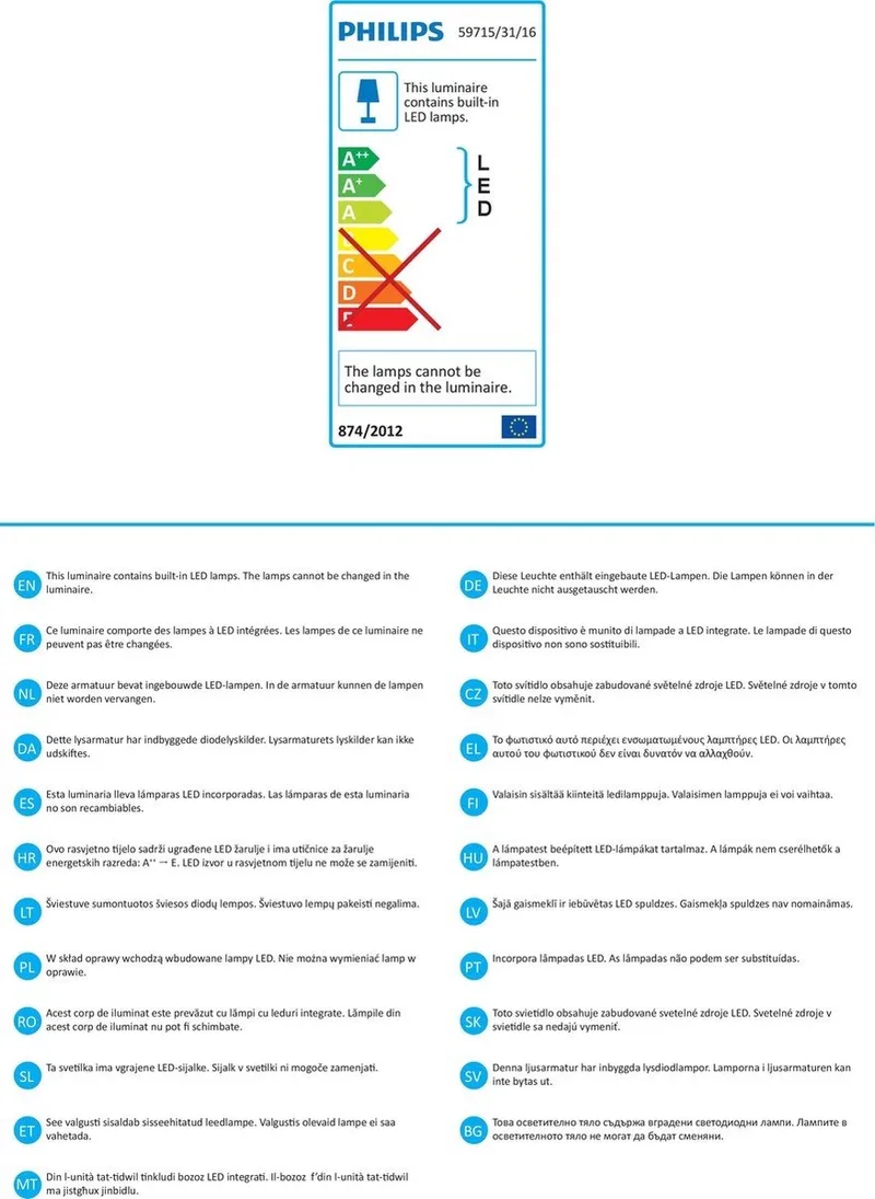 myLiving 59715/31/16 Verzonken spot LED 7,5 W från Philips i Vit – produktbild