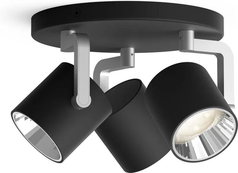 myLiving Byrl Opbouwspot - LED - SceneSwitch - 3 x 12,9W - 1200 lumen från Philips i Svart – produktbild