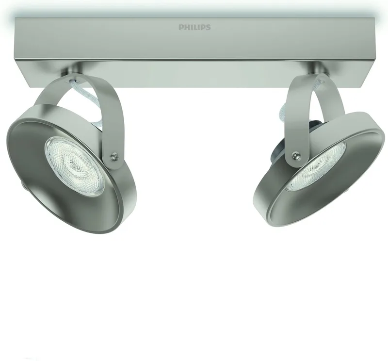 myLiving LED-spotlight Spur LED chroom 2x4.5 W 533121716 de Philips en Argent – photo produit