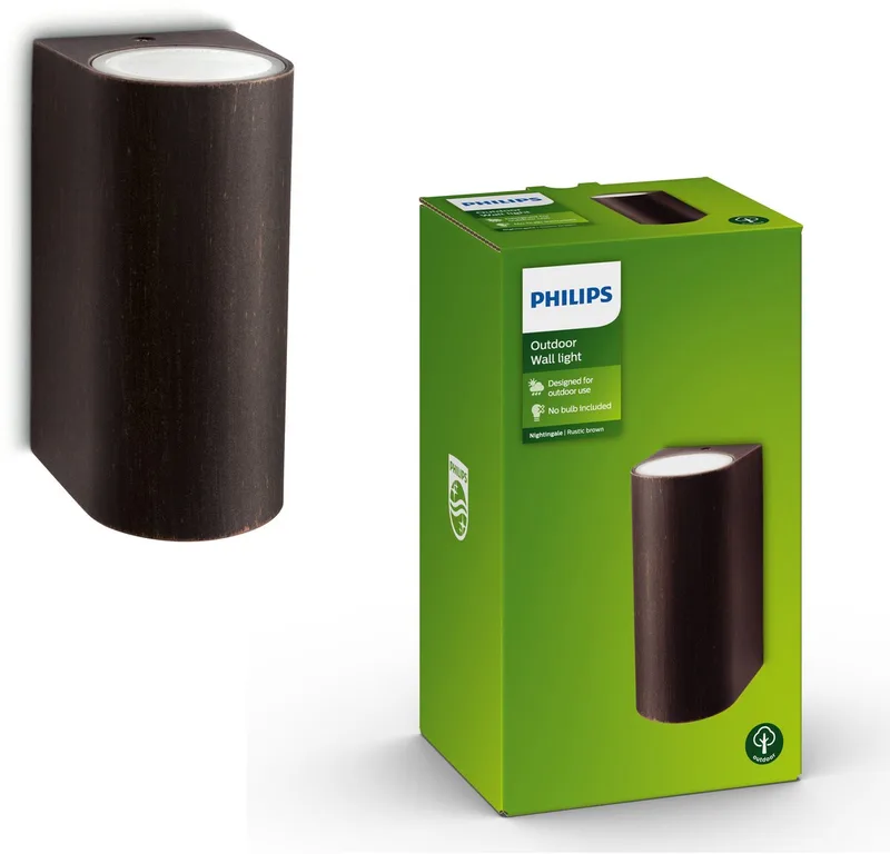 Nightingale muurlamp de Philips en Marron – photo produit