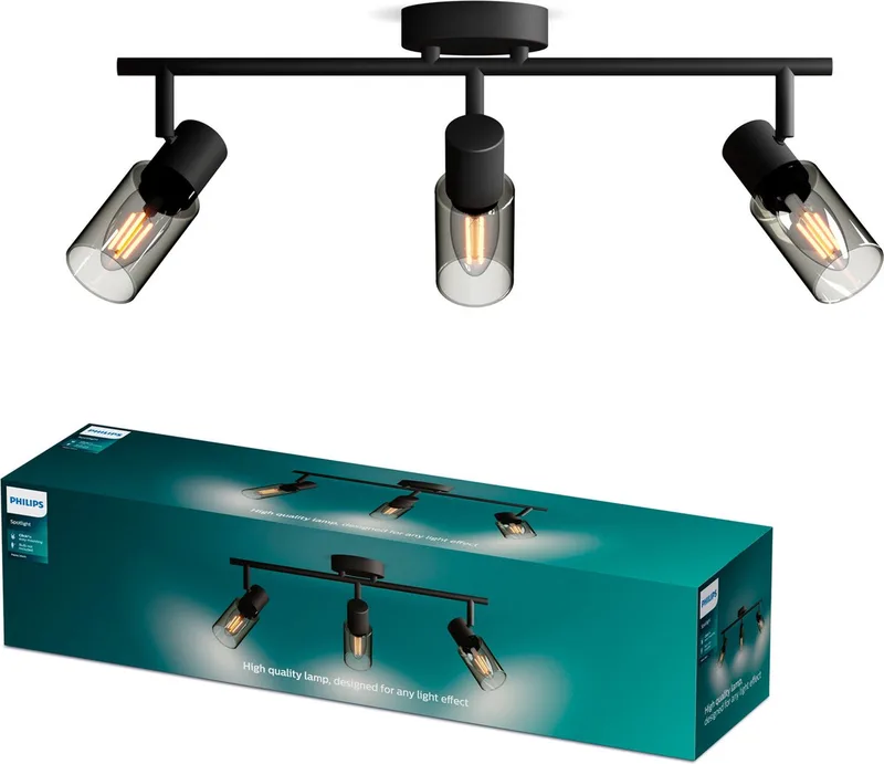 Palms 8720169299313 Tak-spotlights E14 75 W Svart från Philips i Svart – produktbild