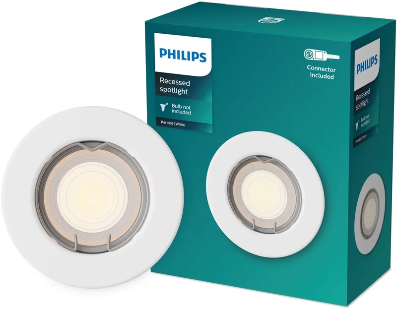 Peridot inbouwspot - GU10 fitting - Rond - Vaste kop de Philips en Blanc – photo produit