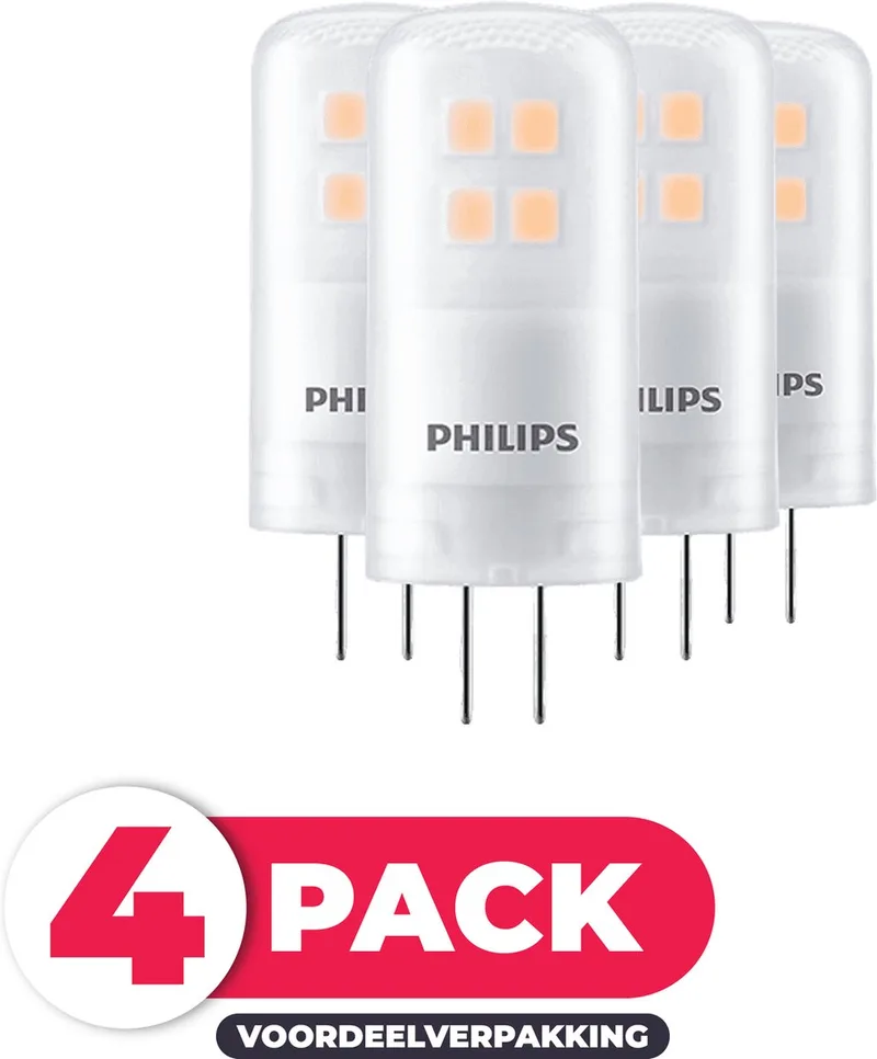 Philips 12V LED G4 - 1W (10W) - Warm Wit Licht - Niet Dimbaar - 4 stuks de Philips – photo produit