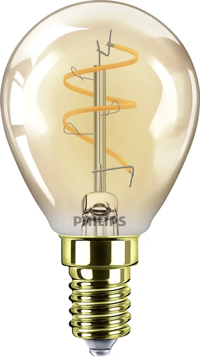 Philips 8721103048912 LED E14 forme spiralée 2.7 W = 15 W ambré 1 pc(s) de Philips en Or – photo produit