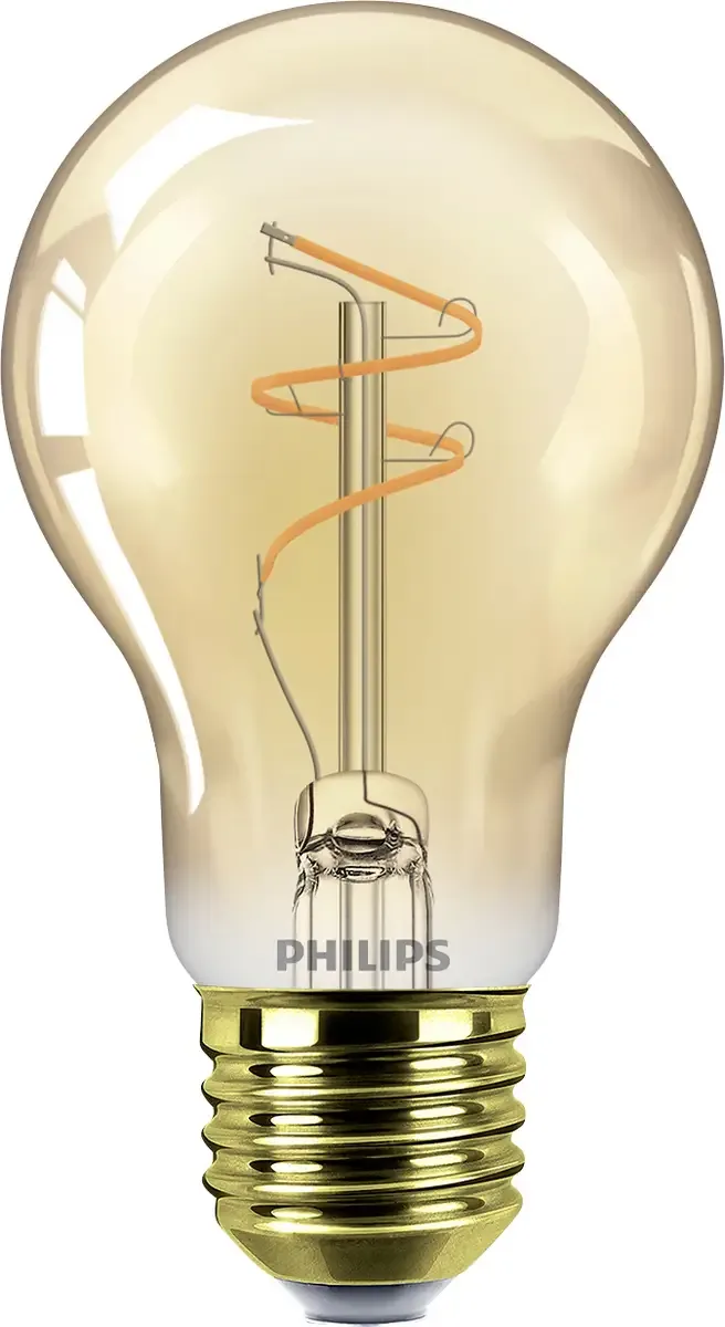 Philips 8721103049018 LED E27 Spiralform 3.1 W = 25 W Bernstein 1 St. von Philips in Gold – Produktfoto