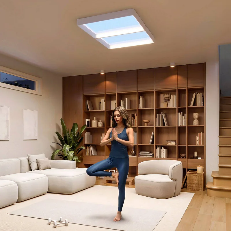 plafondlamp SKYLIGHT, 65 x 45 cm, CCT IP44 fra Philips i Hvid – produktbillede