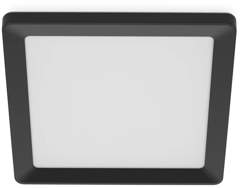 Plafondlampen Valen plafondverlichting 17 W, vierkant 2200-6500 K Zwart Dimbaar; afstandsbediening; instelbaar wit licht; WarmGlow de Philips – photo produit