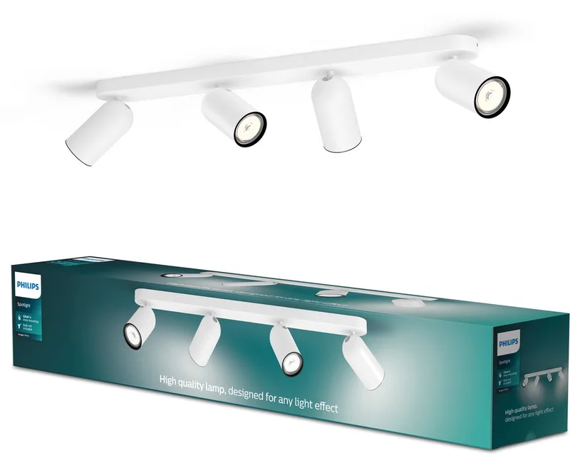 Pongee opbouwspot - 4-lichts von Philips in Weiß – Produktfoto