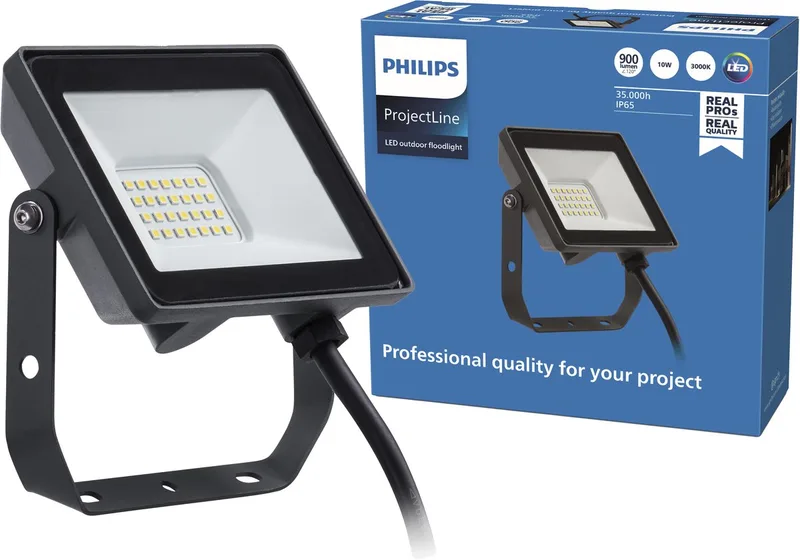 ProjectLine udendørs LED-spot 3.000K 10W fra Philips i Sort – produktbillede