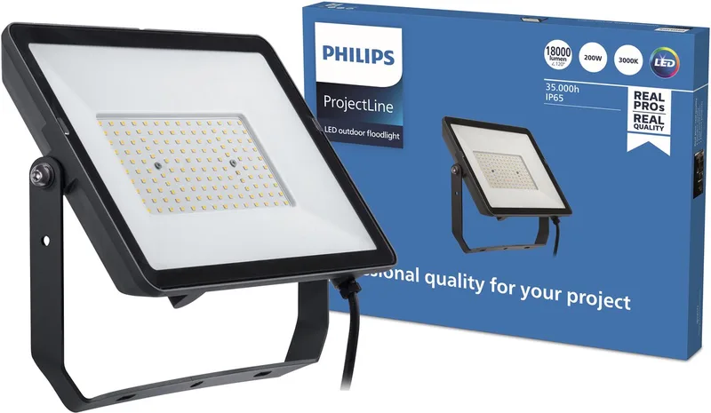 ProjectLine LED-Außenstrahler 3.000K 200W von Philips in Schwarz – Produktfoto