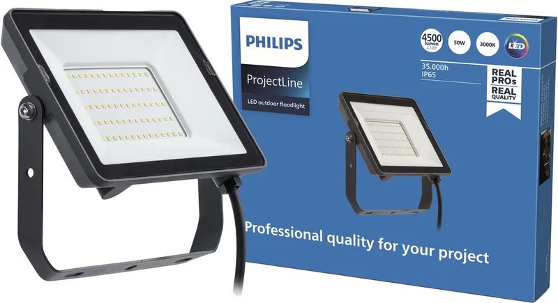 ProjectLine schijnwerper - 50 W - Warmwit licht de Philips en Noir – photo produit