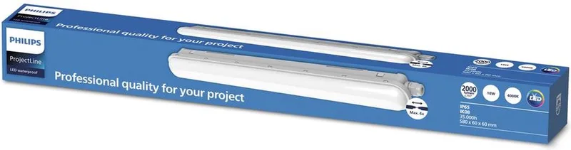 Fack IP65 Projectline genomkoppling 60cm från Philips i Vit – produktbild