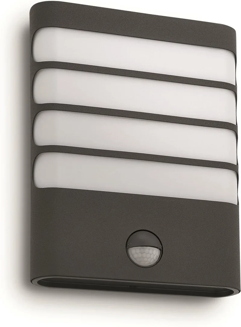 Raccoon buitenwandlamp - met sensor - 1-lichts de Philips en Anthracite – photo produit