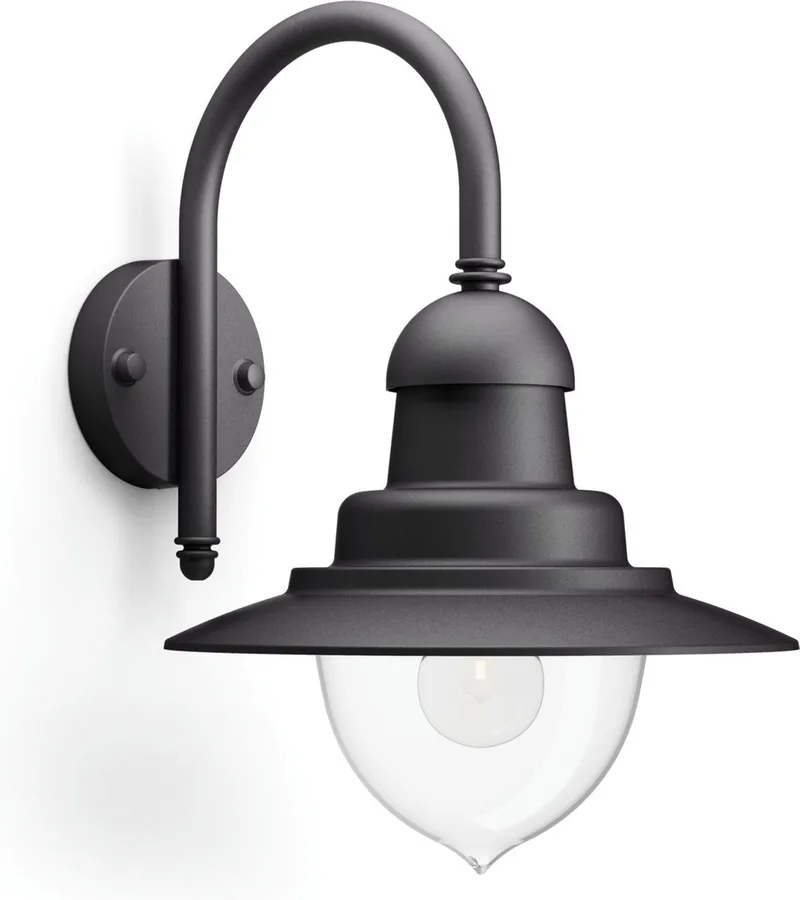 Raindrop buitenwandlamp - 1-lichts de Philips en Noir – photo produit