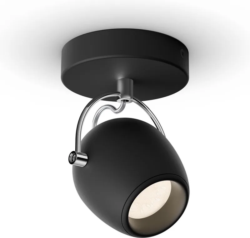 Rivano Opbouwspot - Geïntegreerd LED - 4,2W - 430 Lumen van Philips in Zwart – productfoto