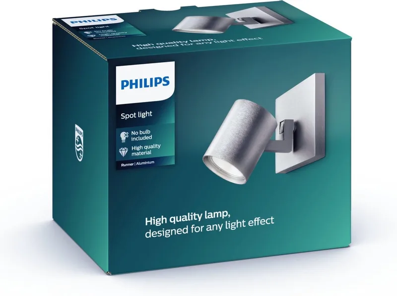 Runner opbouwspot - 1-lichts fra Philips i Aluminium – produktbillede