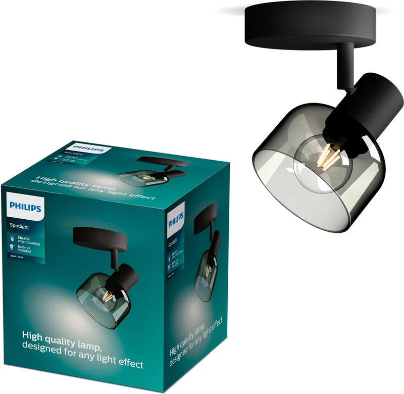 Sleet 8720169299573 Deckenstrahler E14 25 W Schwarz von Philips in Schwarz – Produktfoto