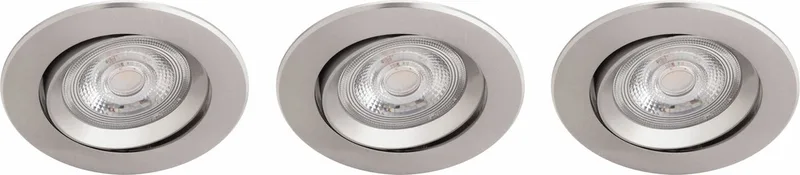 Sparkle inbouwspot - 3-lichts - nikkel de Philips en Blanc – photo produit