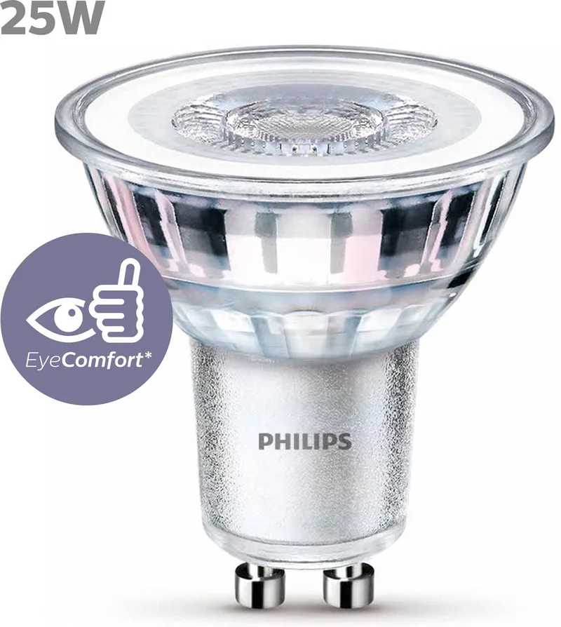 Spot - 25 W - GU10 - warmwit licht de Philips – photo produit