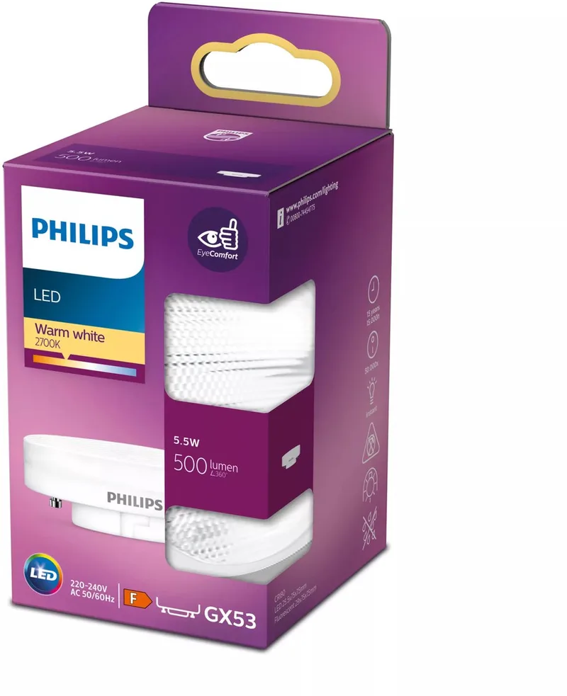Spot - GX53 - warmwit licht från Philips – produktbild