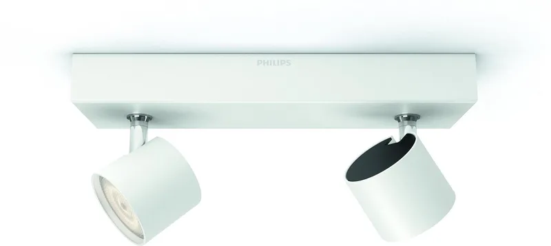 Spot en saillie Star, 2-lichts de Philips en Blanc – photo produit