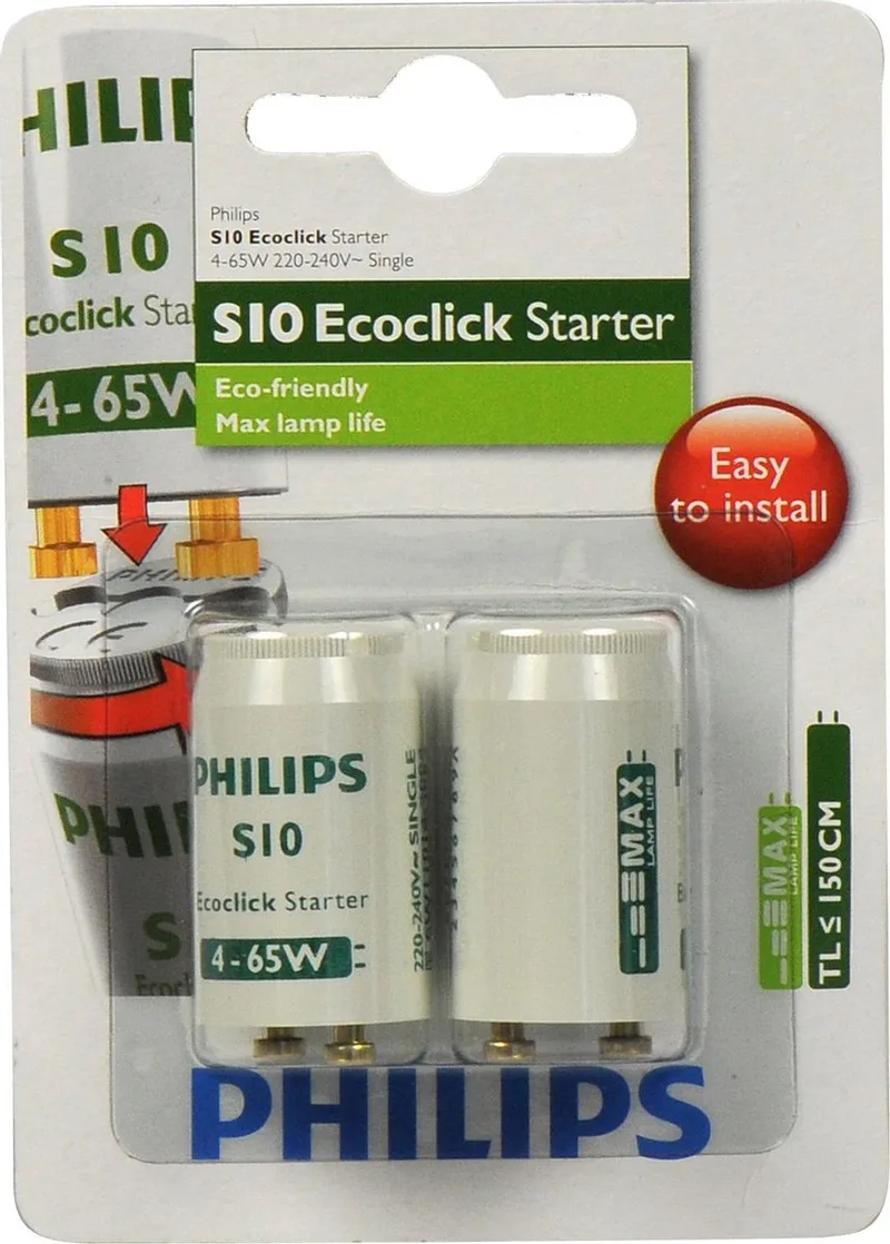 starters S10 - 2 st - 4/65 Watt de Philips – photo produit