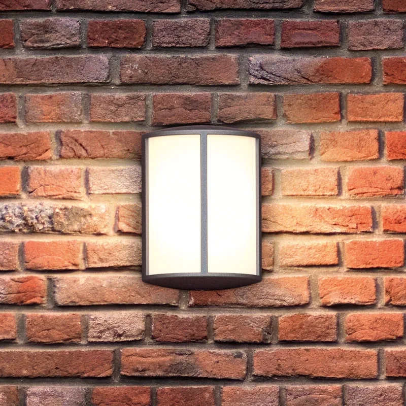 Stemmingsvolle LED outdoor wandlamp Stock de Philips en Anthracite, Wit gesatineerd – photo produit