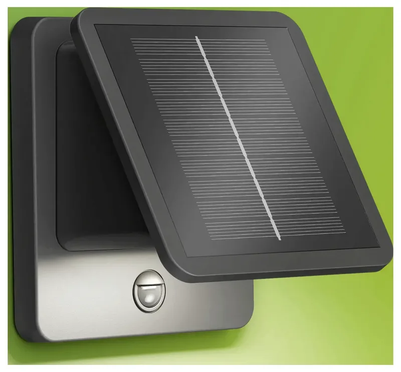 Tavenlor Solar Wandlamp - Buitenlamp - Warmwit licht: 2700K - Bewegingssensor - Zonne-energie - Weerbestendig: IP44 - 3.6W - Vierkant från Philips i Svart – produktbild 2 av 2