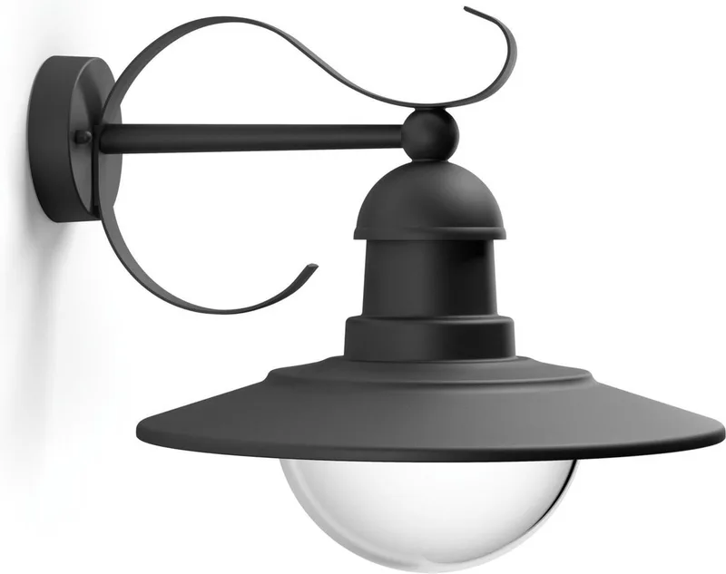 Topiary wandlamp voor buiten - 1x60W - 230V von Philips in Schwarz – Produktfoto