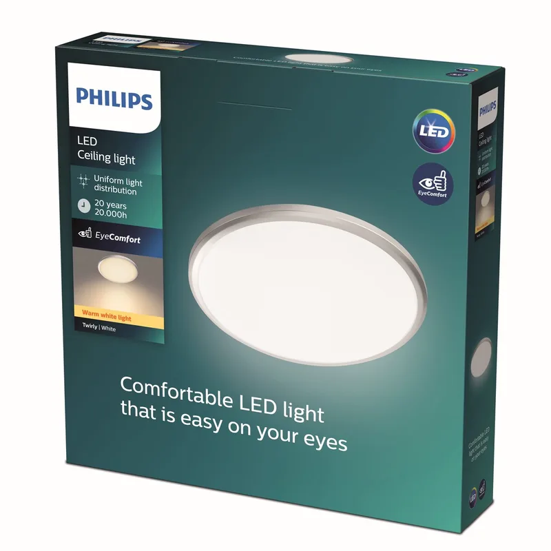 Twirly plafonnière - klein - warmwit licht - 12 W de Philips en Gris – photo produit