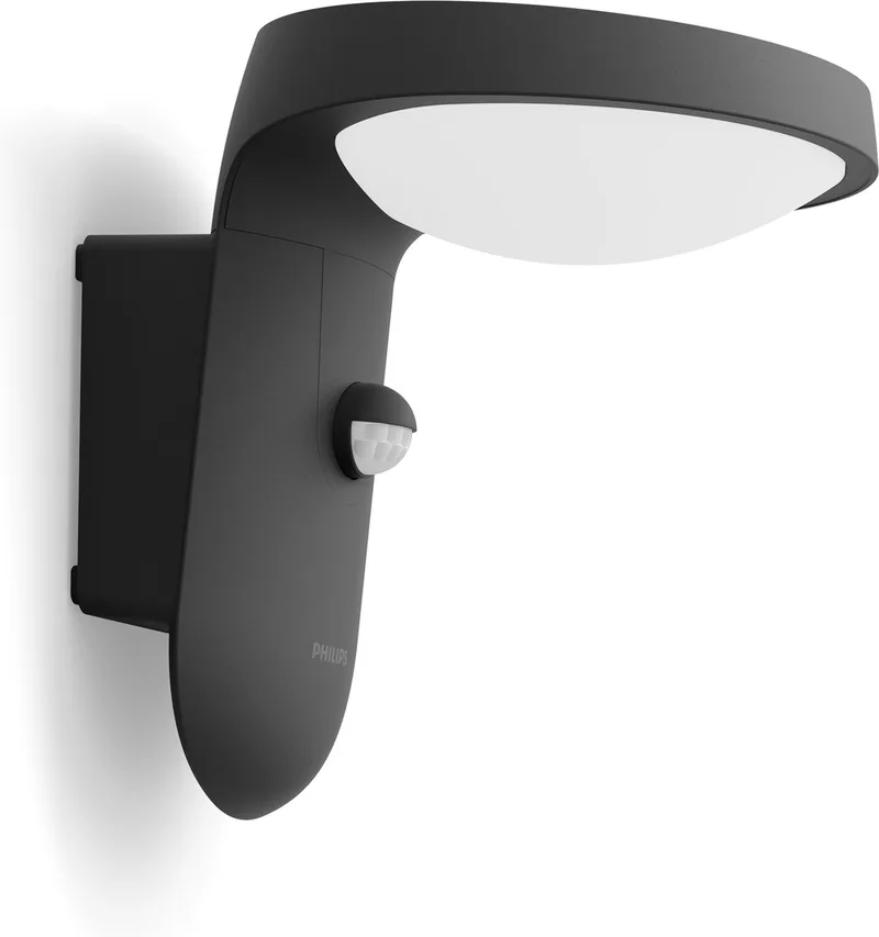 Tyla buitenwandlamp op zonne-energie - met sensor - 1.2W de Philips en Anthracite – photo produit