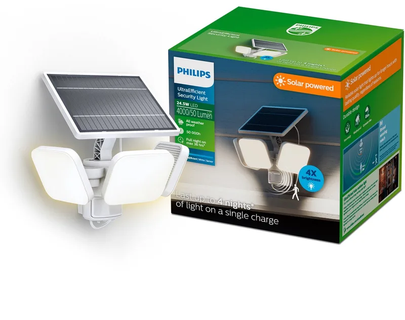 Zyren 24.5w 4000/50 Lumens 5000k Solcellslampa från Philips i Vit – produktbild