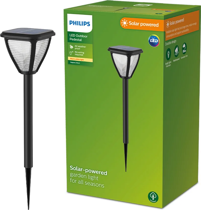 Vapora sokkellamp met spies van Philips in Zwart – productfoto