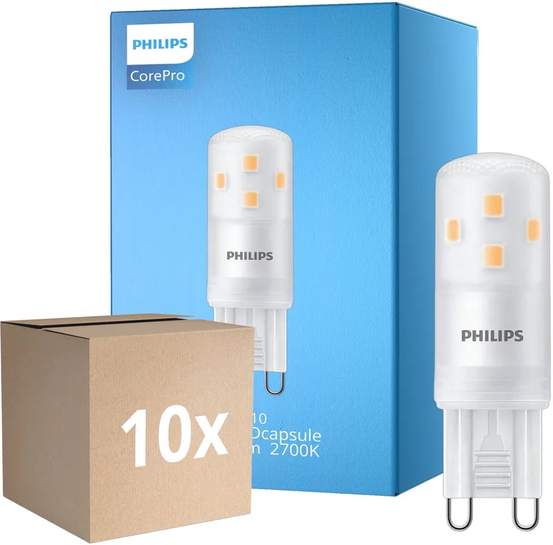 Voordeelpak 10x Philips CorePro LED Capsule G9 Mat 2.7W 300lm - 827 Zeer Warm Wit | Dimbaar - Vervangt 25W de Philips – photo produit