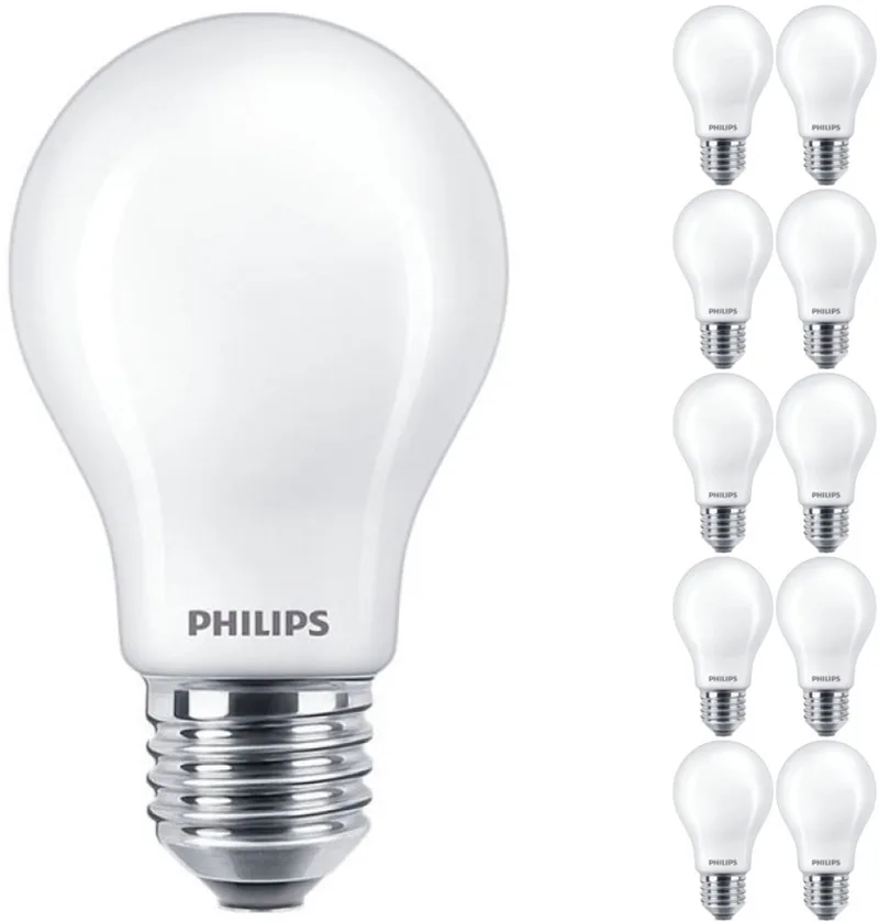 Voordeelpak 10x Philips Corepro LED Lamp E27 Peer Mat 7W 806lm - 830 Warm Wit | Vervangt 60W van Philips – productfoto