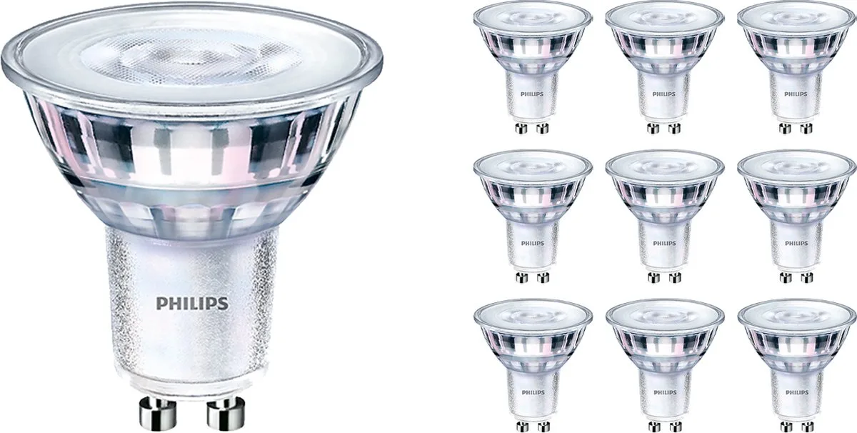 Voordeelpak 10x Philips Corepro LED Spot GU10 PAR16 4W 350lm 36D - 840 Koel Wit | Vervangt 50W de Philips – photo produit