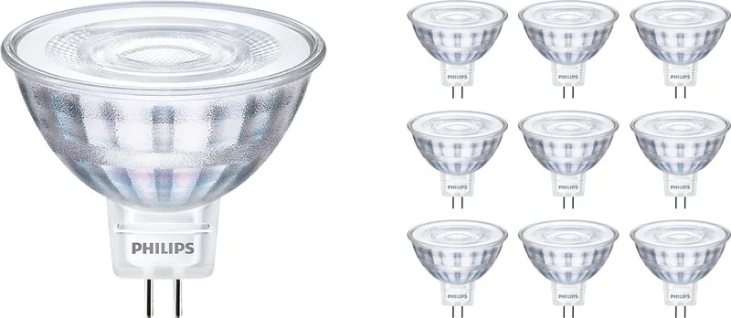 Voordeelpak 10x Philips Corepro LED Spot GU5.3 MR16 4.4W 345lm 36D - 827 Zeer Warm Wit | Vervangt 35W by Philips – product photo