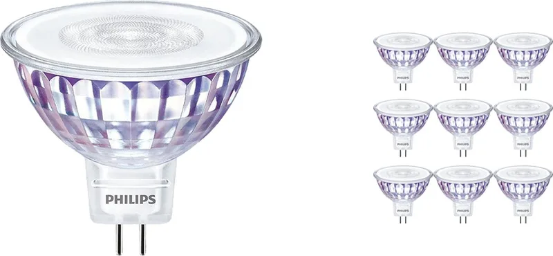 Voordeelpak 10x Philips Corepro LED Spot GU5.3 MR16 7W 621lm 36D - 827 Zeer Warm Wit | Vervangt 50W de Philips – photo produit