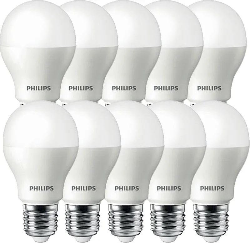 Voordeelpak 10x Philips Corepro LEDbulb E27 Peer Mat 8W 806lm - 827 Zeer Warm Wit | Vervangt 60W. de Philips – photo produit