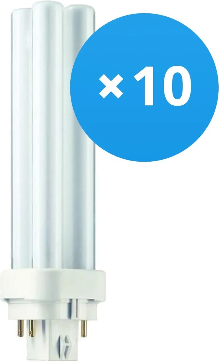 Voordeelpak 10x Philips PL-C 13W 830 4P (MASTER) | Warm Wit - 4-Pin de Philips – photo produit